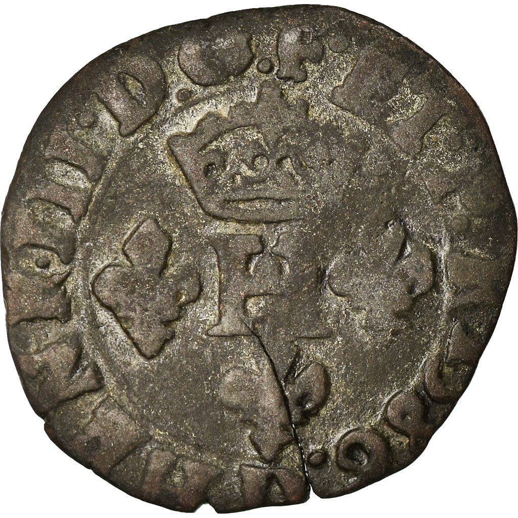Monnaie, France, Henri III, Liard à la Croix du Saint-Esprit, 1586, Lyon, TB+