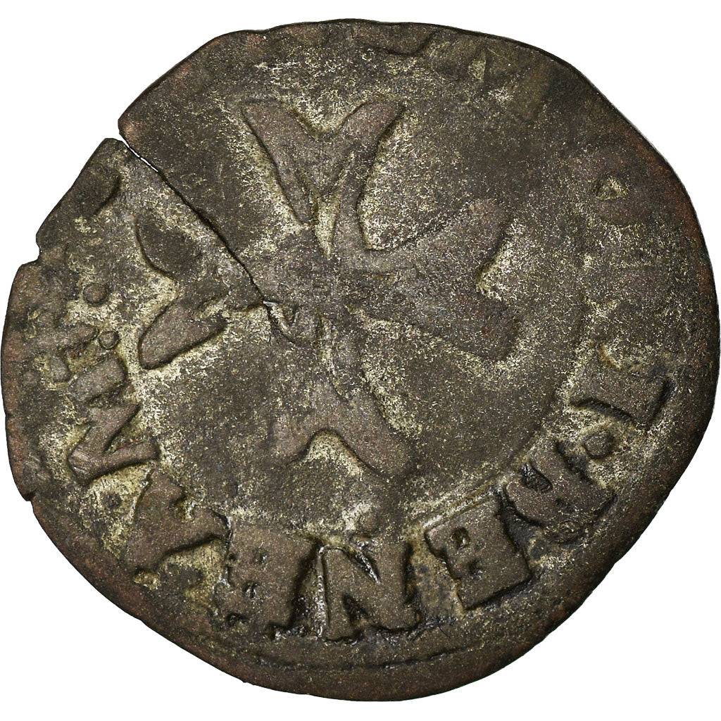 Monnaie, France, Henri III, Liard à la Croix du Saint-Esprit, 1586, Lyon, TB+