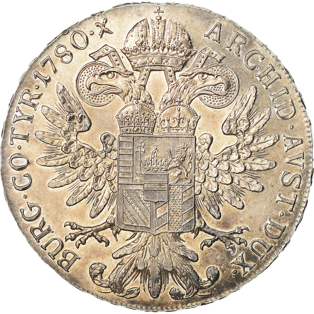 Coin, Austria, Joseph II, Thaler, 1780, Vienna, Restrike, MS(60-62), Silver