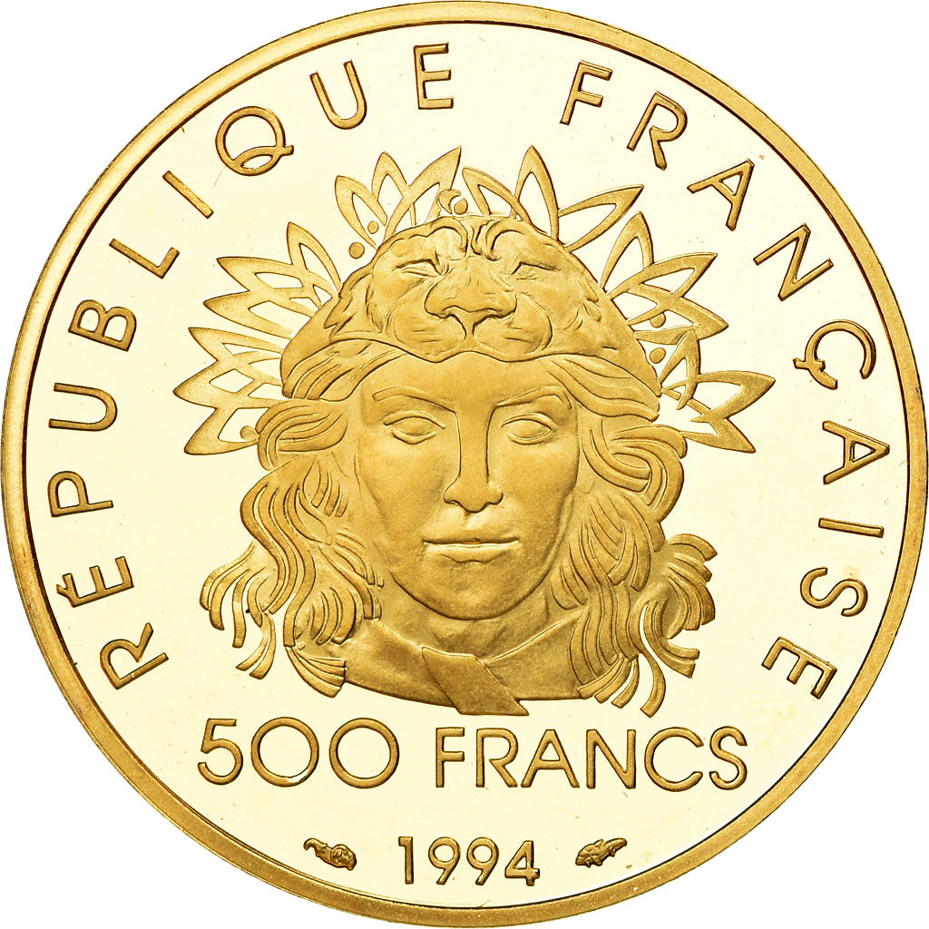 Moneda, Francia, The Archer, 500 Francs, 1994, Paris, FDC, Oro, KM:1059