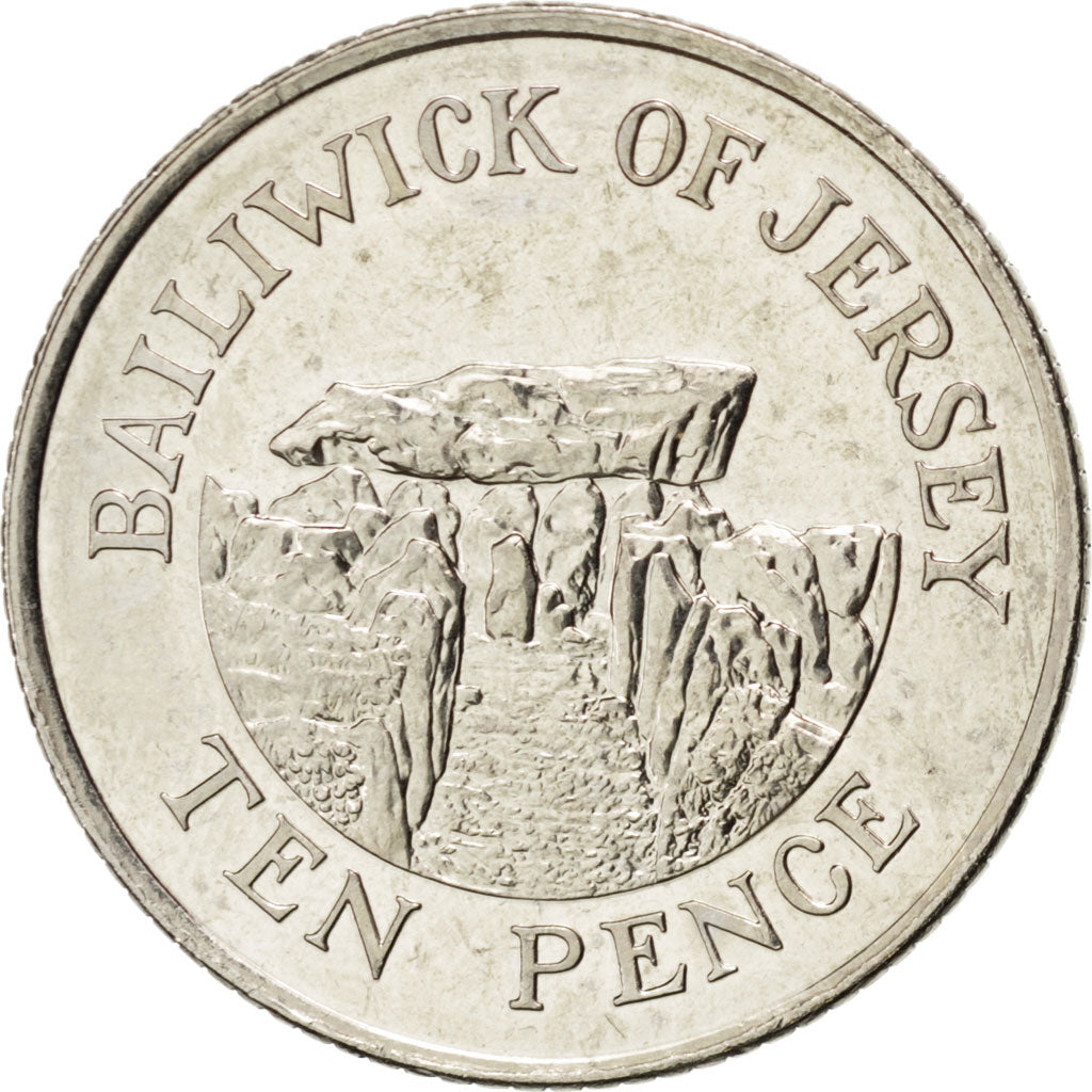 JERSEY, 10 Pence, 2007, KM #106, MS(63), Copper-Nickel, 24.5, 6.48