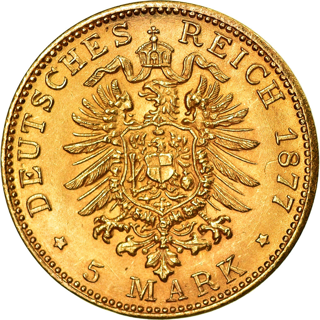 Coin, German States, HAMBURG, 5 Mark, 1877, Hamburg, Contemporary forgery