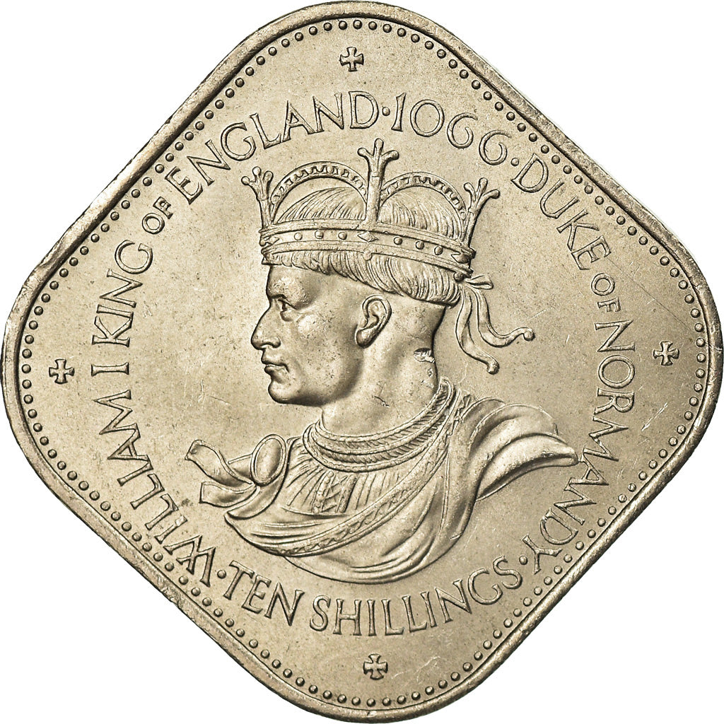 Moneta, Guernsey, Elizabeth II, 10 Shilling, 1966, SPL-, Rame-nichel, KM:19