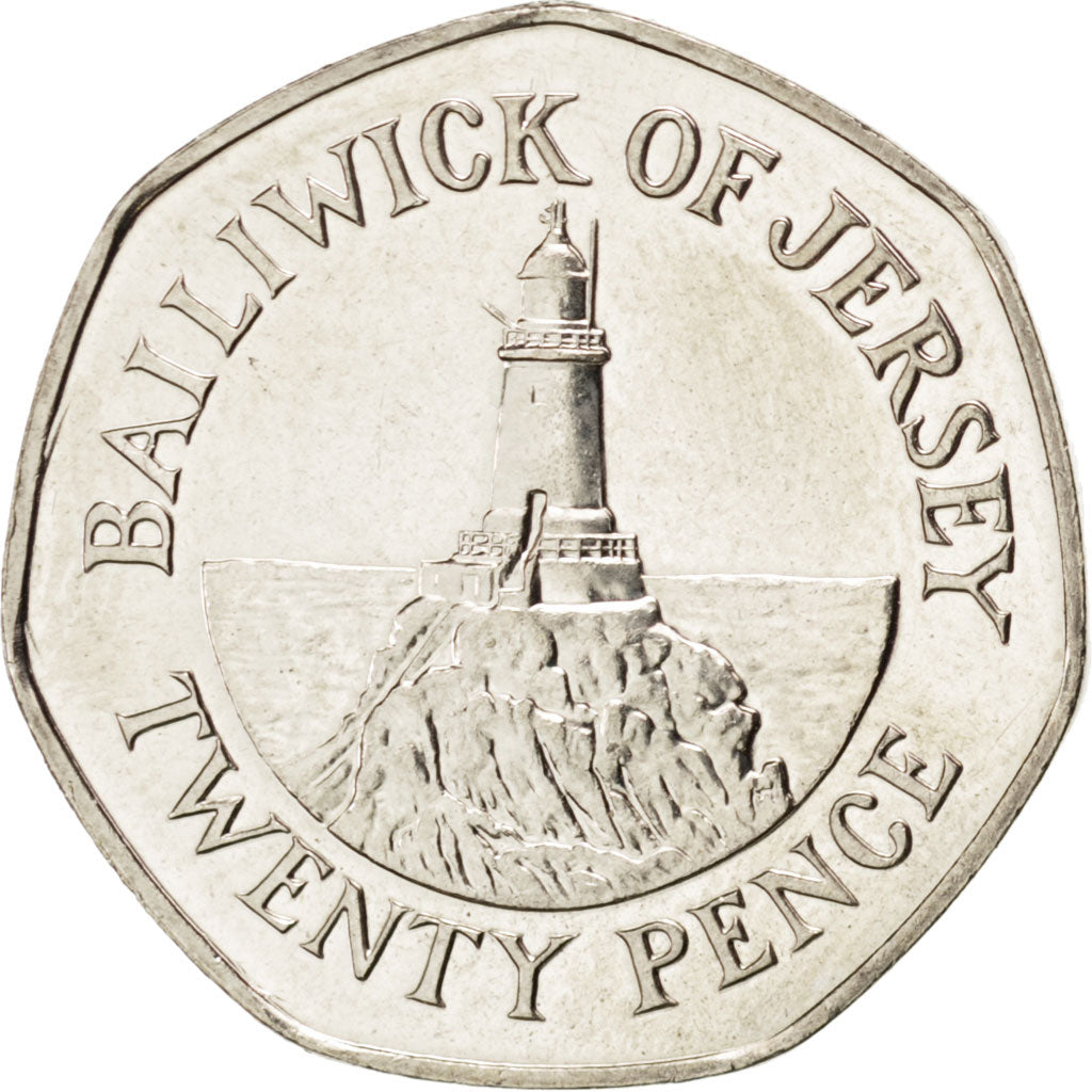 JERSEY, 20 Pence, 2007, KM #107, MS(63), Copper-Nickel, 21.4, 5.03