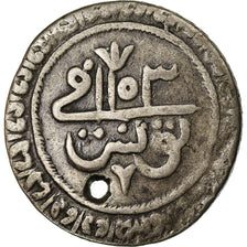 Monnaie, Tunisie, TUNIS, Mahmud I, 2 kharub, AH 1153 (1740), TB+, Billon