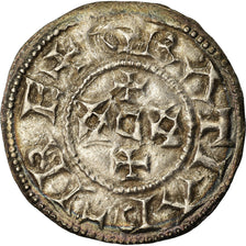Coin, France, Eudes, Denarius, Limoges, Immobilized type, AU(50-53), Silver