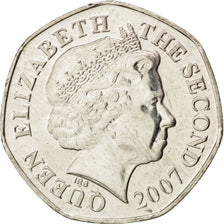 Coin, Jersey, Elizabeth II, 20 Pence, 2007, MS(63), Copper-nickel, KM:107