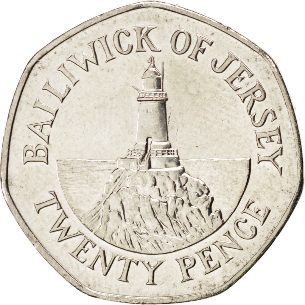 Coin, Jersey, Elizabeth II, 20 Pence, 2007, MS(63), Copper-nickel, KM:107