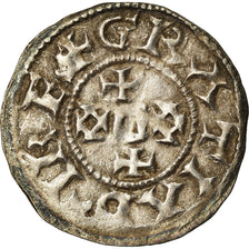 Coin, France, Eudes, Denarius, Limoges, Immobilized type, AU(50-53), Silver