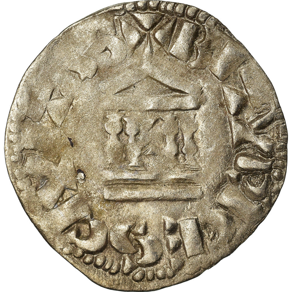 Coin, France, Lotharius, Denarius, 960-980, Bourges, EF(40-45), Silver, Prou:755