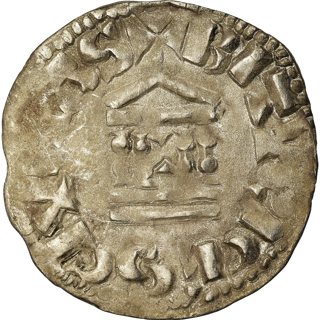Moneta, Francia, Lotharius, Denarius, 960-980, Bourges, BB, Argento, Prou:755