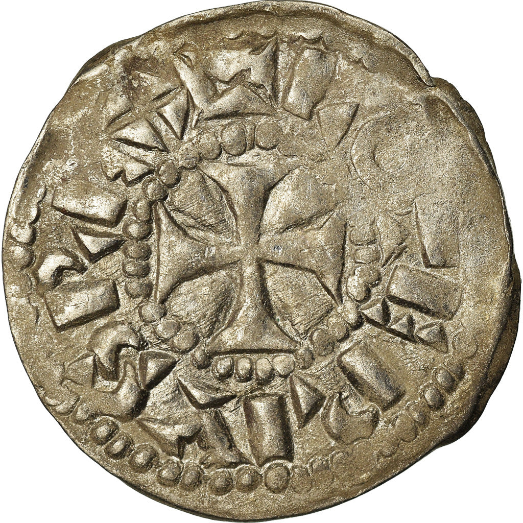 Münze, Frankreich, Lotharius, Denarius, 960-980, Bourges, SS, Silber, Prou:755