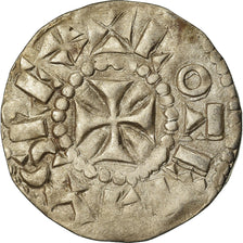 Coin, France, Lotharius, Denarius, 960-980, Bourges, EF(40-45), Silver, Prou:755