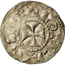 Monnaie, France, Lothaire, Denier, 960-980, Bourges, TTB, Argent, Prou:755