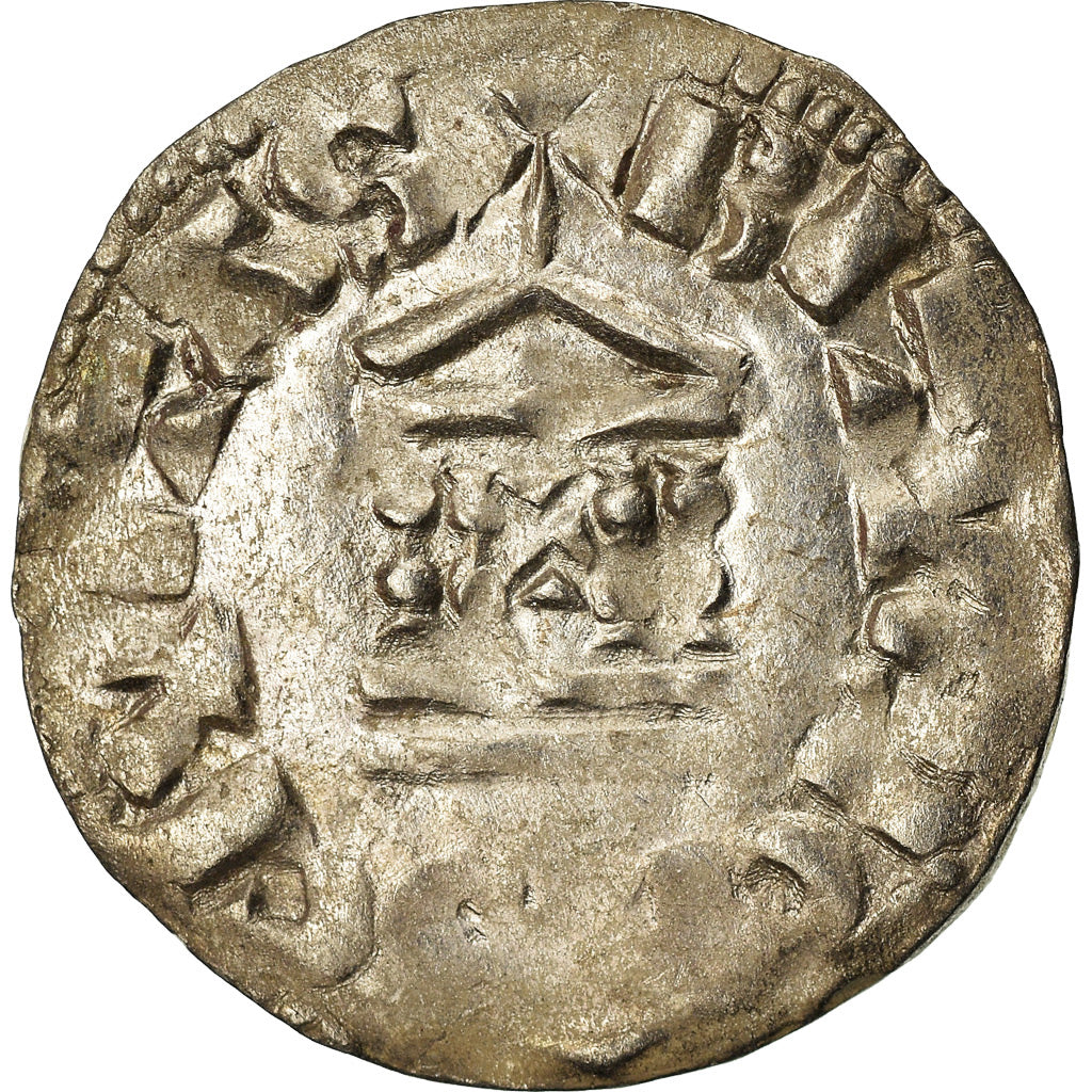 Monnaie, France, Lothaire, Denier, 960-980, Bourges, TTB, Argent, Prou:755