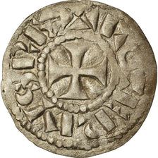 Monnaie, France, Lothaire, Denier, 960-980, Bourges, TTB, Argent, Prou:755