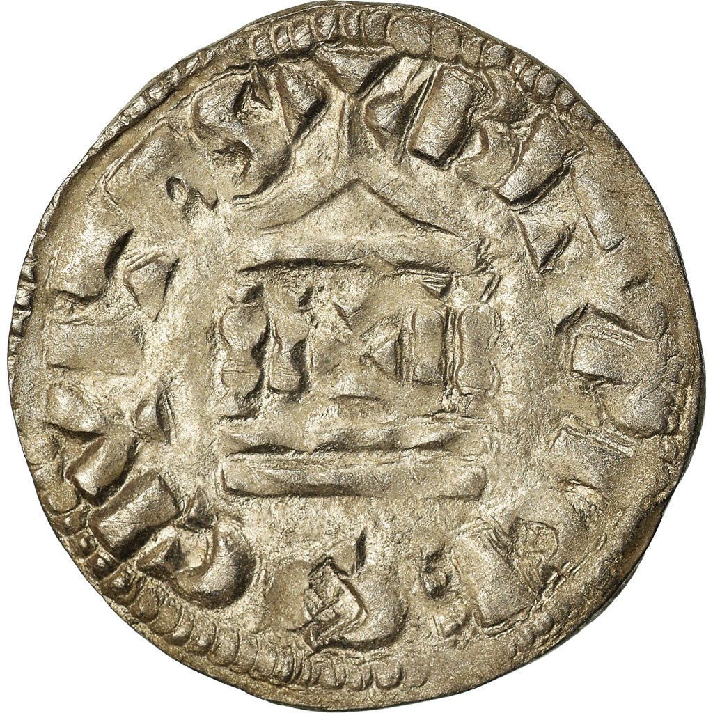 Moneta, Francia, Lotharius, Denarius, 960-980, Bourges, BB+, Argento, Prou:755
