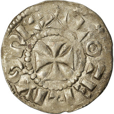 Moeda, França, Lotharius, Denarius, 960-980, Bourges, AU(50-53), Prata