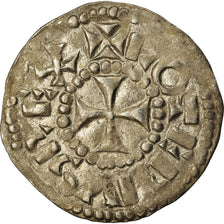 Coin, France, Lotharius, Denarius, 960-980, Bourges, AU(50-53), Silver, Prou:755