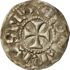 Coin, France, Lotharius, Denarius, 960-980, Bourges, AU(50-53), Silver, Prou:755