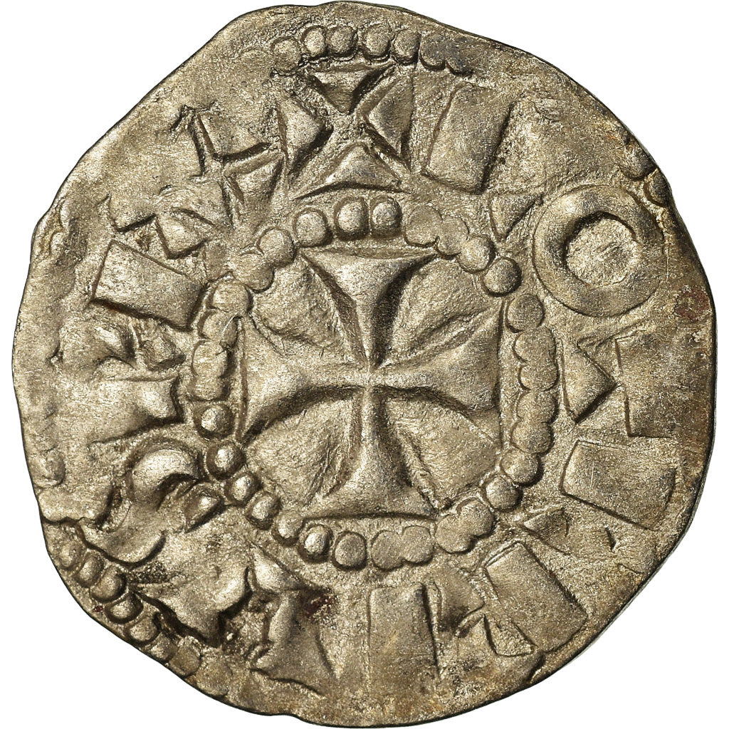 Coin, France, Lotharius, Denarius, 960-980, Bourges, EF(40-45), Silver, Prou:755