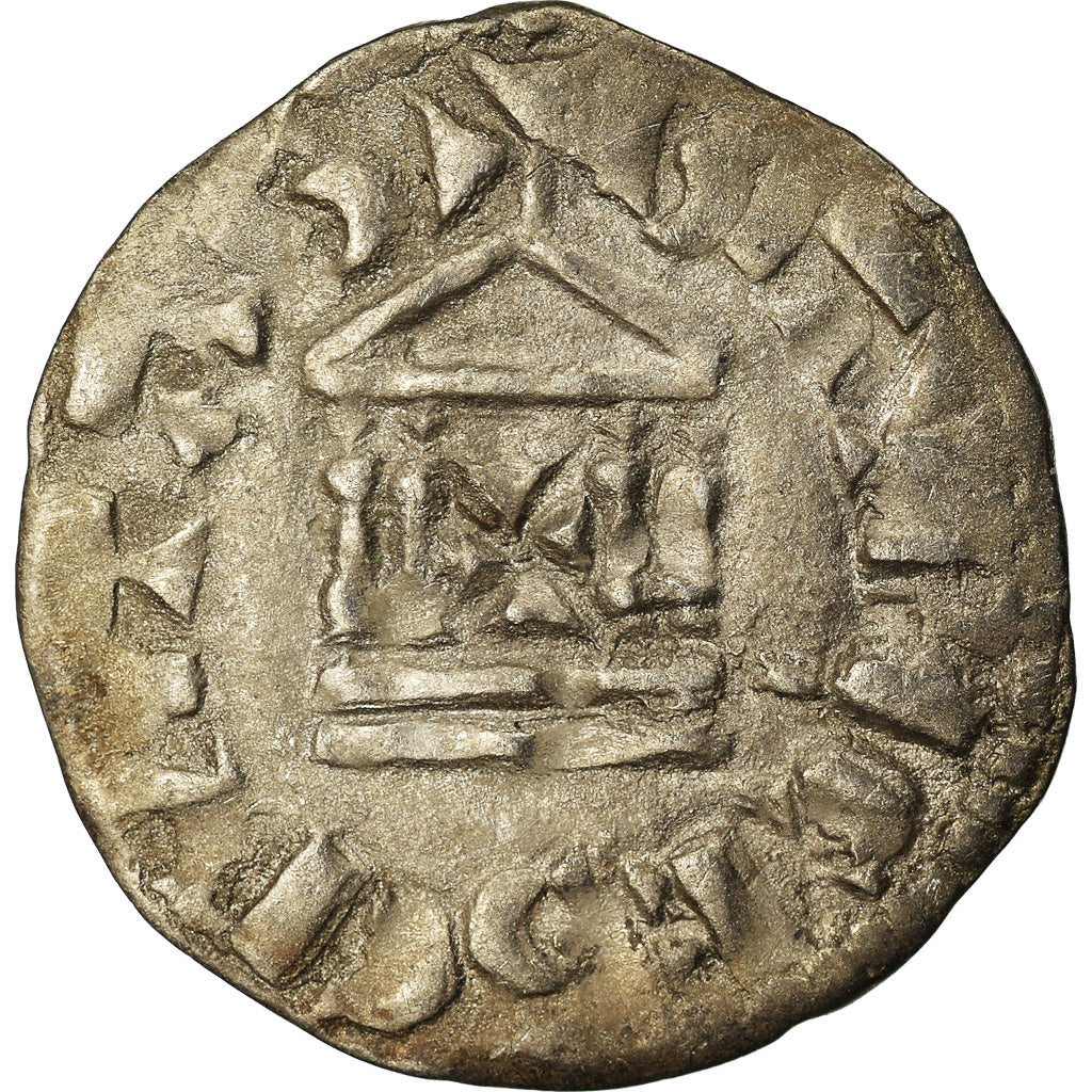 Coin, France, Lotharius, Denarius, 960-980, Bourges, EF(40-45), Silver, Prou:755
