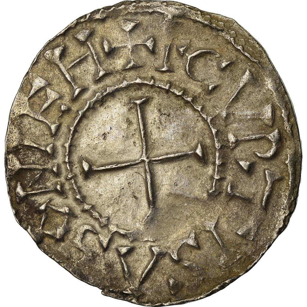 Münze, Frankreich, Charles le Chauve, Denier, 864-865, Curtisasonien, SS+