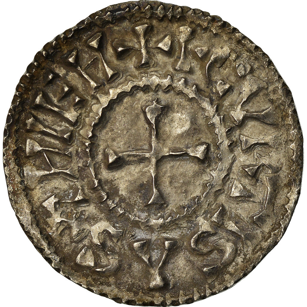 Munten, Frankrijk, Charles le Chauve, Denier, 864-865, Curtisasonien, PR