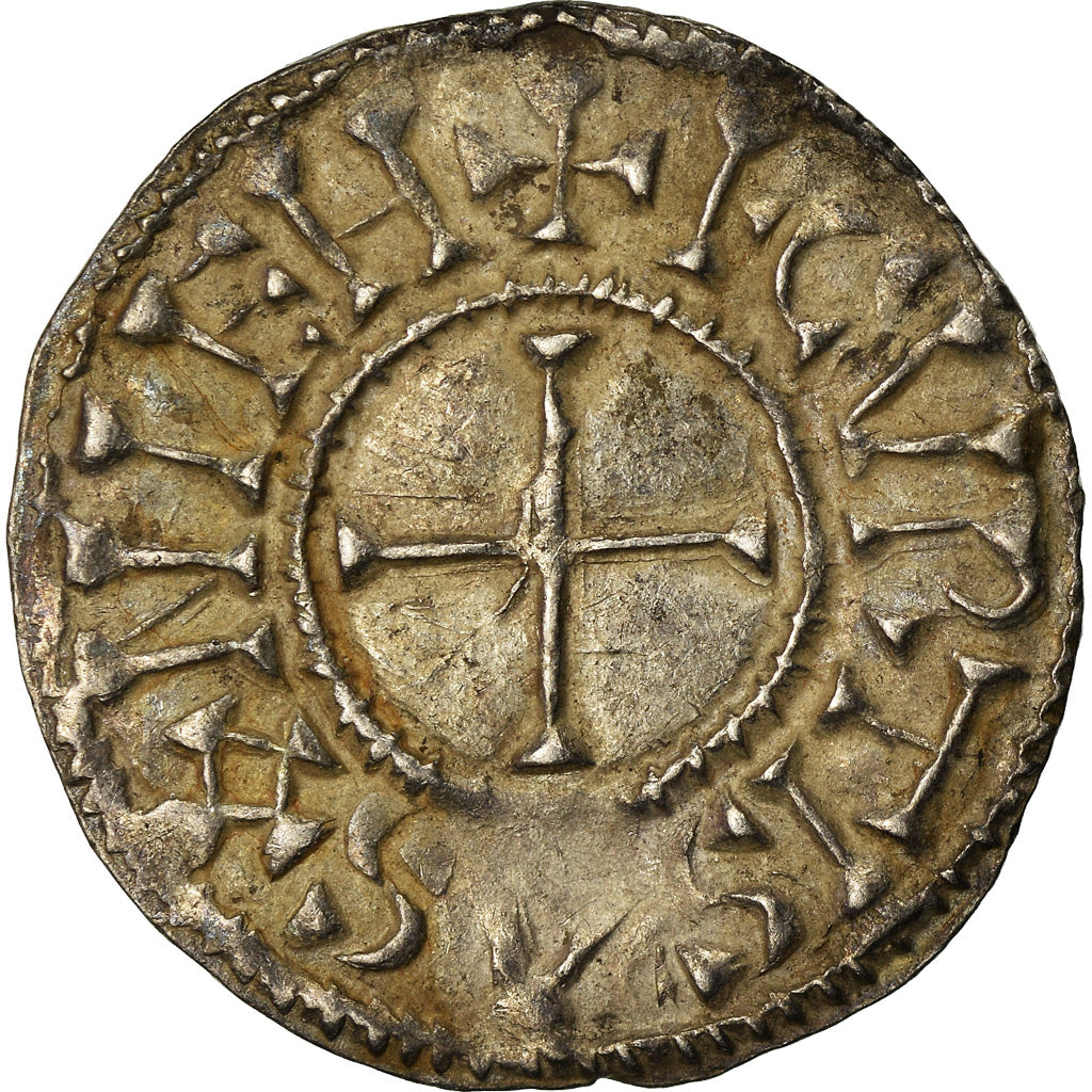 Munten, Frankrijk, Charles le Chauve, Denier, 864-865, Curtisasonien, ZF+