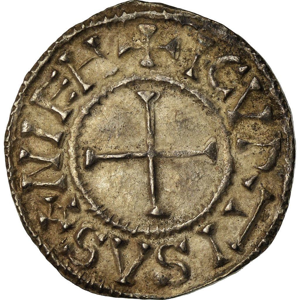 Moneta, Francja, Charles le Chauve, Denier, 864-865, Curtisasonien, AU(50-53)