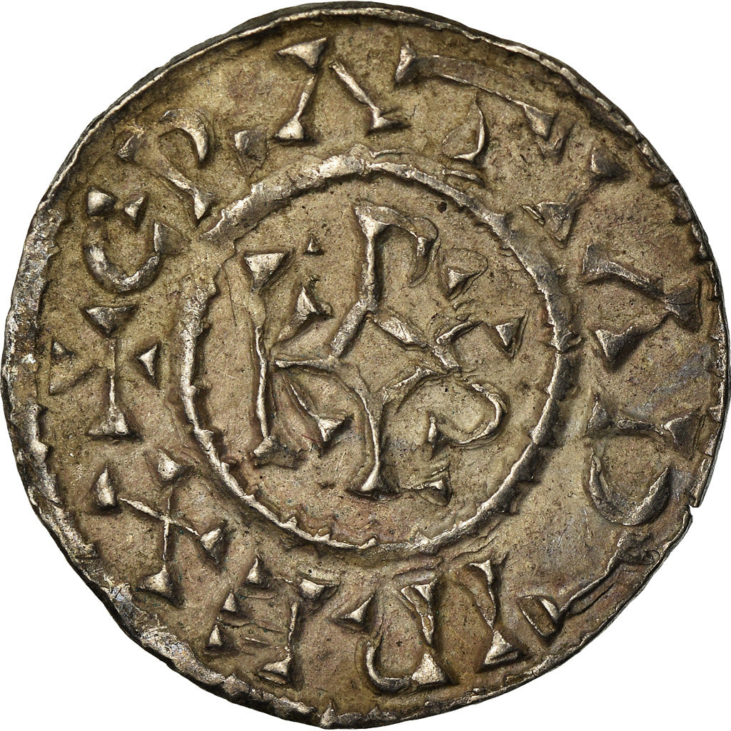 Munten, Frankrijk, Charles le Chauve, Denier, 864-865, Curtisasonien, ZF+