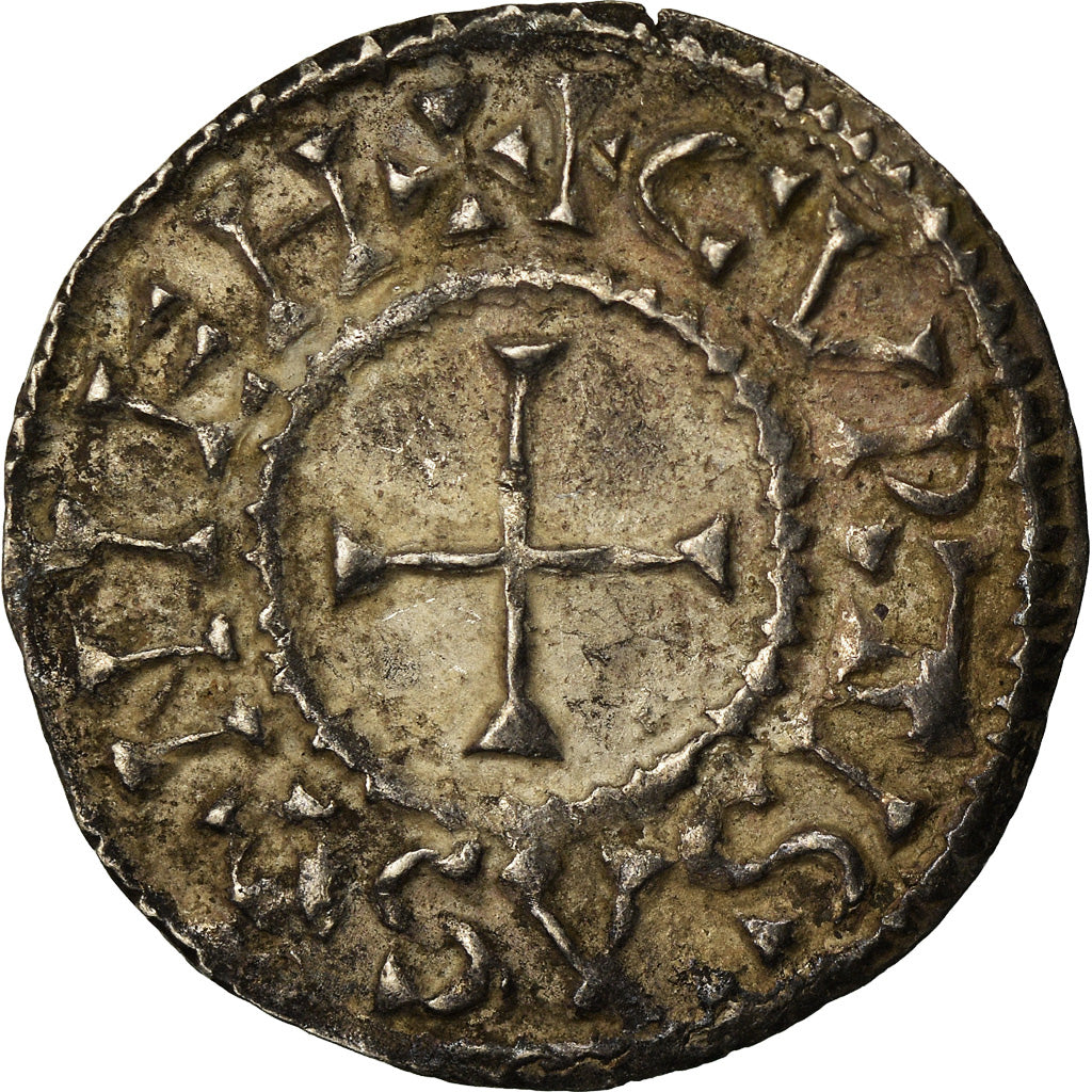 Munten, Frankrijk, Charles le Chauve, Denier, 864-865, Curtisasonien, ZF+