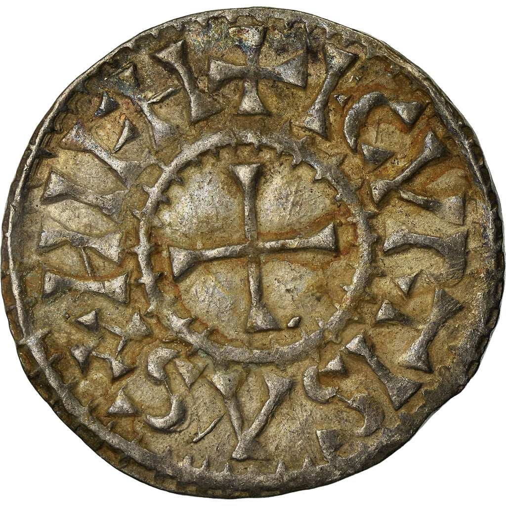 Munten, Frankrijk, Charles le Chauve, Denier, 864-865, Curtisasonien, PR
