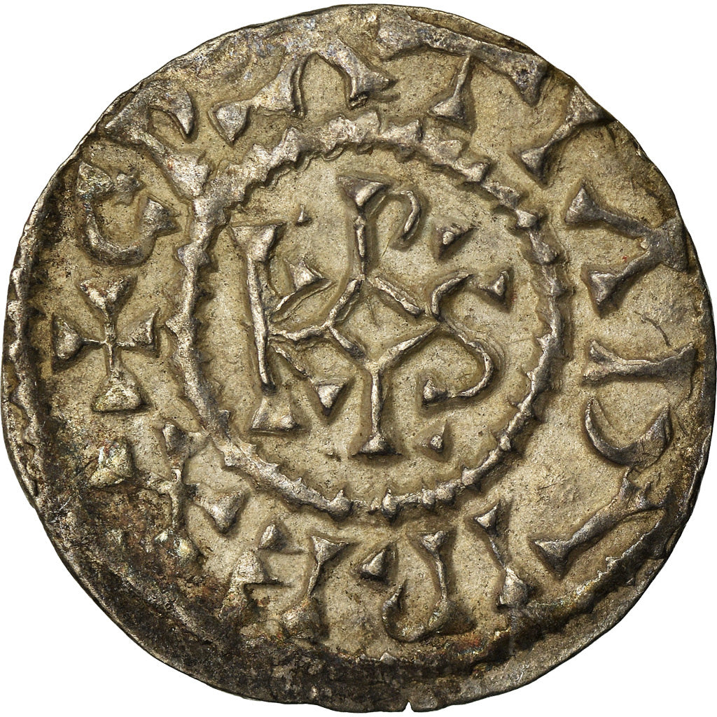 Münze, Frankreich, Charles le Chauve, Denier, 864-865, Curtisasonien, SS+