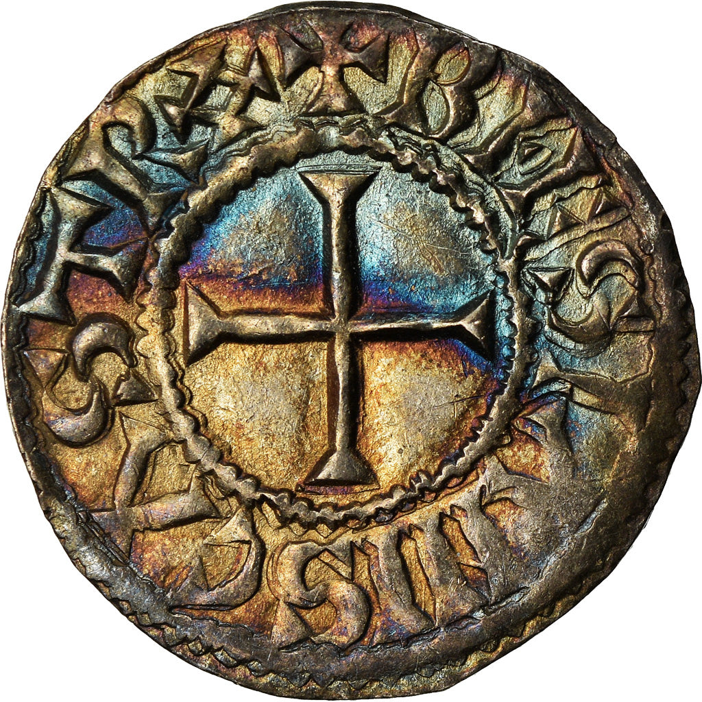 Coin, France, Eudes, Denarius, 888-898, Blois, AU(55-58), Silver, Prou:482