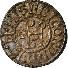 Moneta, Francja, Eudes, Denarius, 888-898, Blois, AU(50-53), Srebro, Prou:482