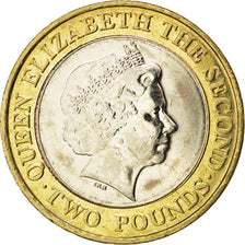 JERSEY, 2 Pounds, 1998, KM #102, MS(63), Bi-Metallic, 28.4, 12.02