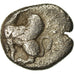 Moneta, Tracja, Obol, 450-425 BC, Abdera, VF(20-25), Srebro, SNG-Cop:312