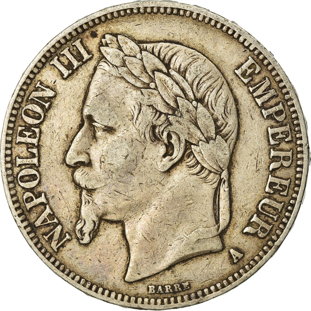 Monnaie, France, Napoleon III, Napoléon III, 5 Francs, 1868, Paris, TB+