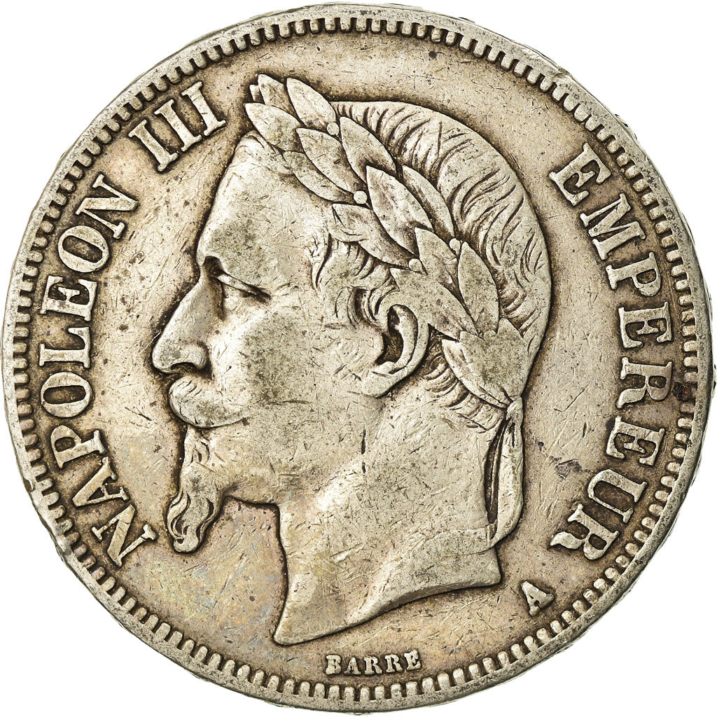 Coin, France, Napoleon III, Napoléon III, 5 Francs, 1868, Paris, VF(30-35)
