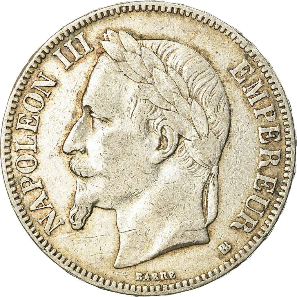 Coin, France, Napoléon III, 5 Francs, 1868, Strasbourg, VF(30-35), Silver