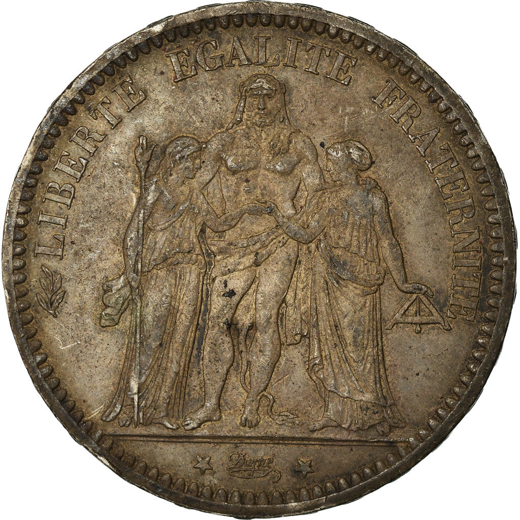 Moneta, Francia, Hercule, 5 Francs, 1873, Paris, BB, Argento, KM:820.1