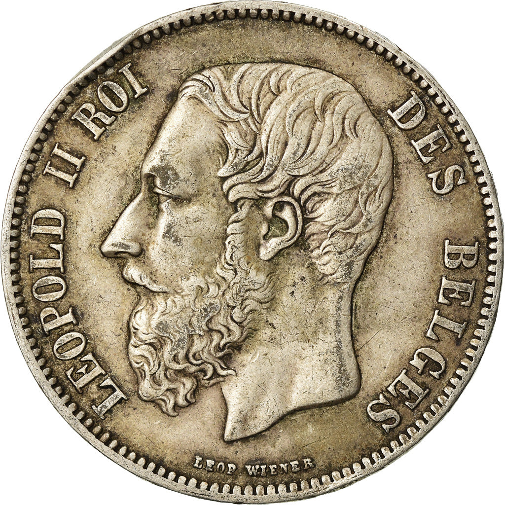 Coin, Belgium, Leopold II, 5 Francs, 5 Frank, 1870, EF(40-45), Silver, KM:24