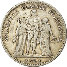 Coin, France, Hercule, 5 Francs, 1876, Paris, VF(30-35), Silver, KM:820.1