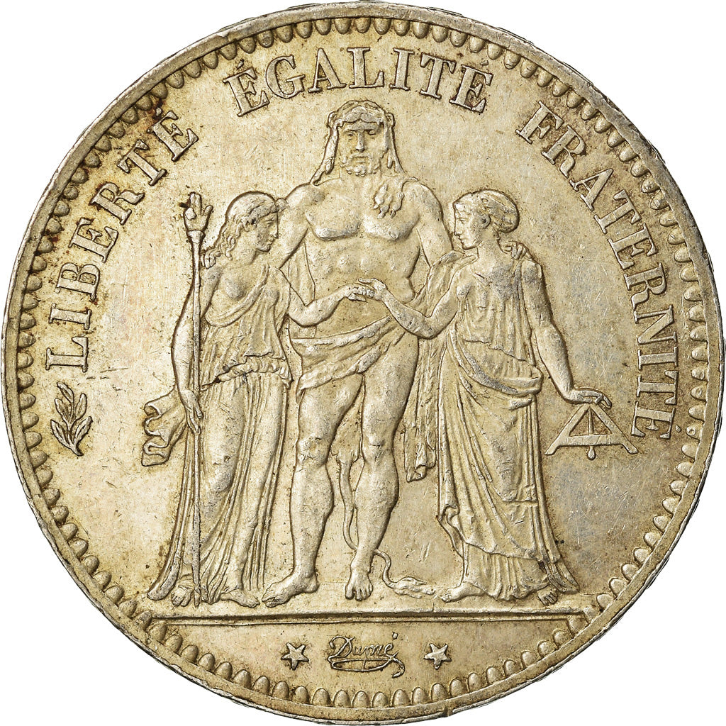 Coin, France, Hercule, 5 Francs, 1876, Paris, AU(50-53), Silver, KM:820.1