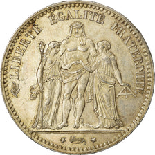 Coin, France, Hercule, 5 Francs, 1876, Paris, AU(50-53), Silver, KM:820.1