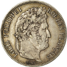 Coin, France, Louis-Philippe, 5 Francs, 1841, Lille, VF(30-35), Silver