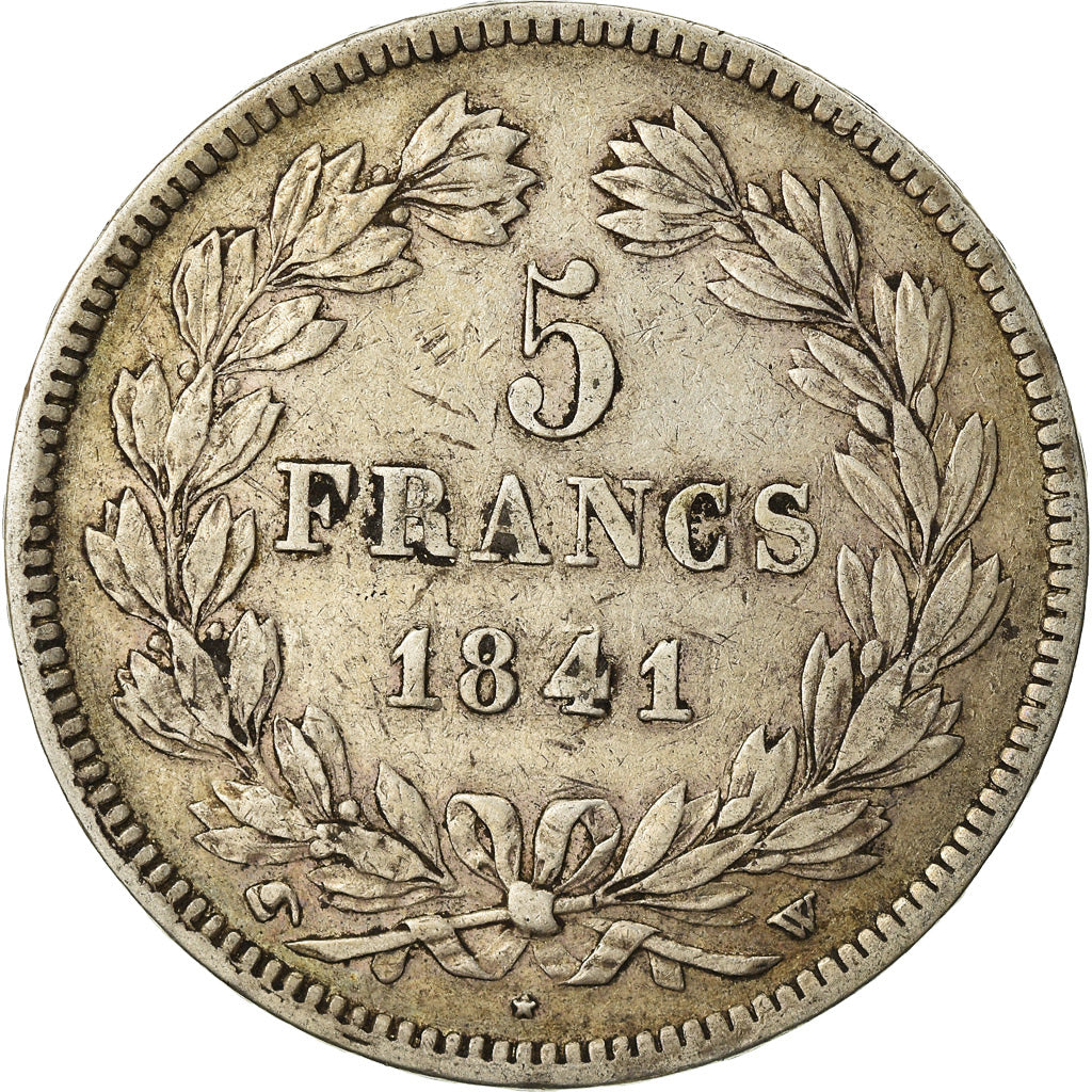 Coin, France, Louis-Philippe, 5 Francs, 1841, Lille, VF(30-35), Silver