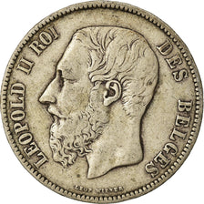 Coin, Belgium, Leopold II, 5 Francs, 5 Frank, 1873, VF(30-35), Silver, KM:24