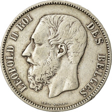 Coin, Belgium, Leopold II, 5 Francs, 5 Frank, 1873, VF(30-35), Silver, KM:24